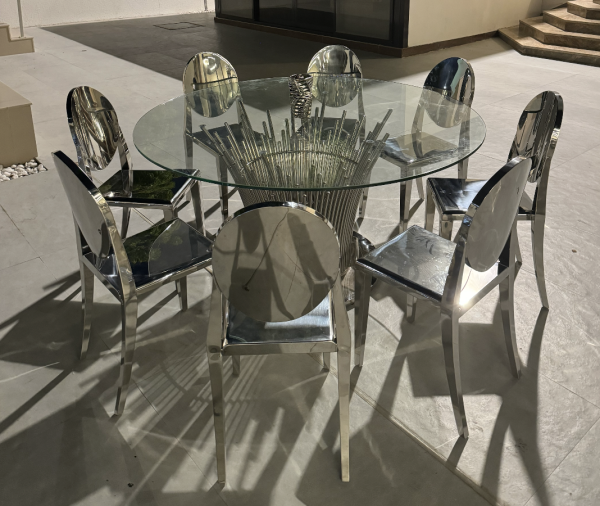 Napa Silver Dining Table