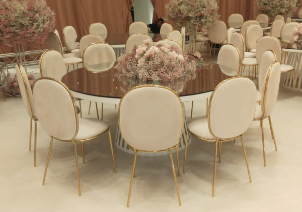 Round Back Chair Ivory