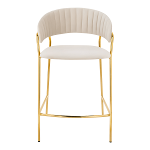 Ivory Curve Back Barstool