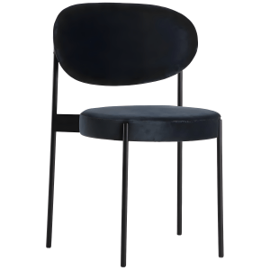 Black Round Back Dining Chair