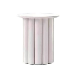 Flower Round Coffee Table White