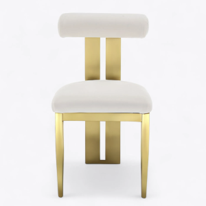 Kelly Gold Chair - white