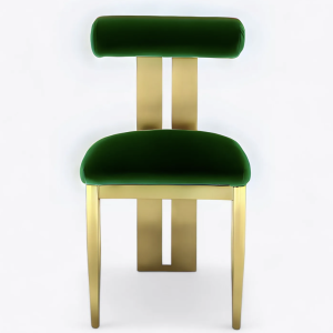 Kelly Gold Chair - Emerald Green