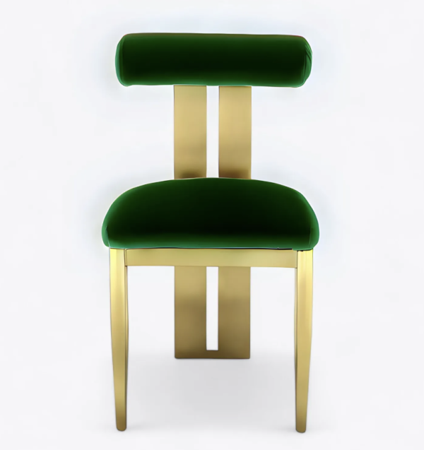 Kelly Gold Chair - Emerald Green